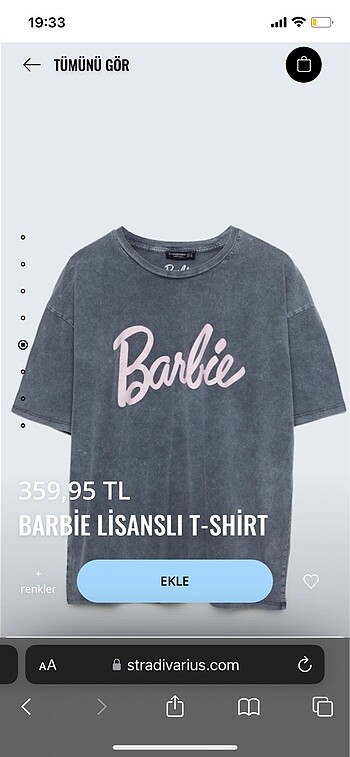 Barbie baskılı Tshirt