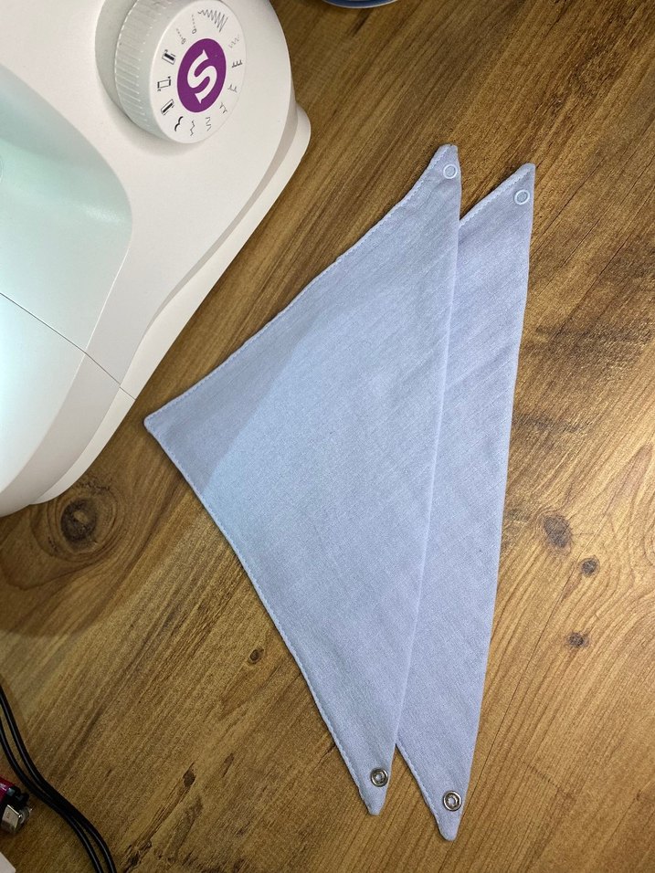 bebe mavisi müslin kumaş yakalık - Görsel 2