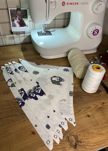 penguen desenli müslin bebek yakalığı - Görsel 2