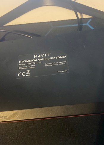 RGB Işıklı havit markalı klavye - Görsel 6