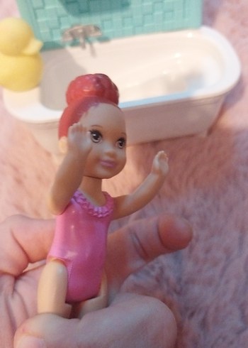 barbie Bebek ve Küvet Oyuncak Seti gerçek chelsee - Görsel 4