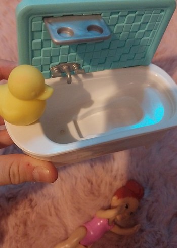 barbie Bebek ve Küvet Oyuncak Seti gerçek chelsee - Görsel 5