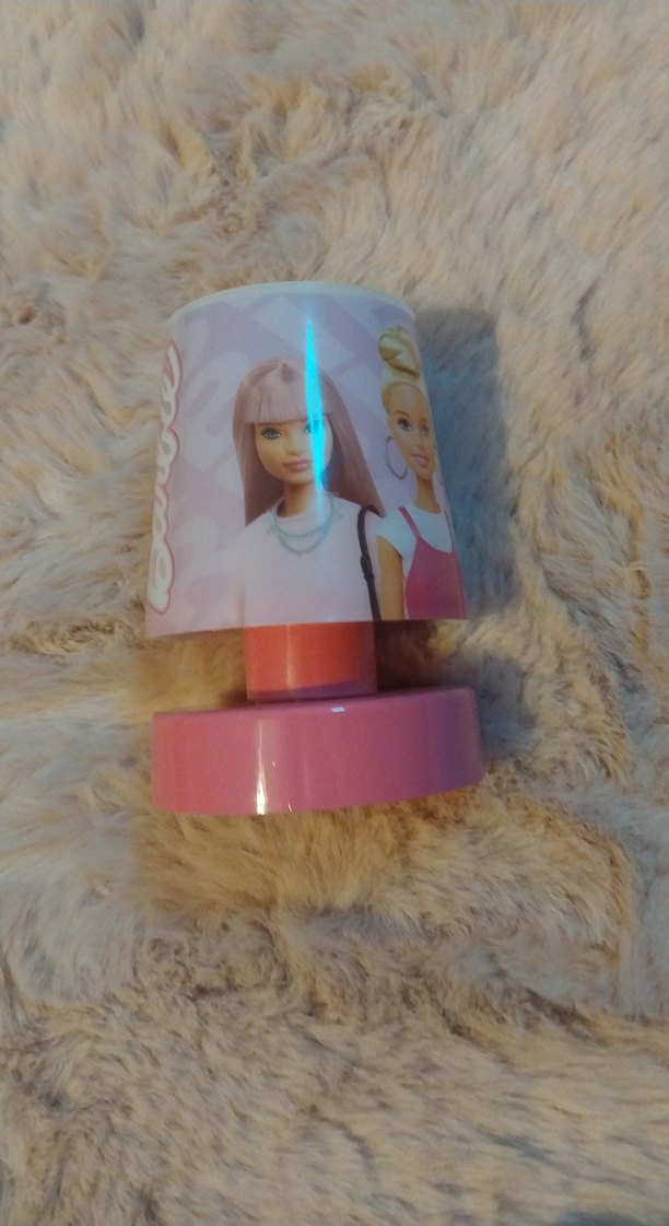 Pembe Barbie Temalı Renkli Gece Lambası - Görsel 5