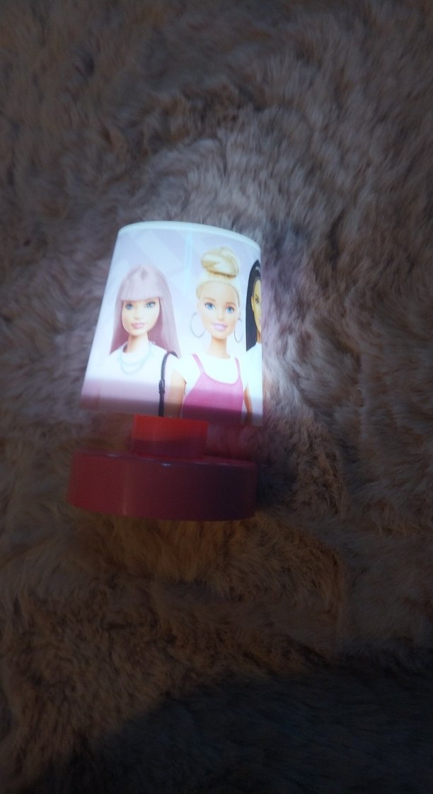 Pembe Barbie Temalı Renkli Gece Lambası - Görsel 4