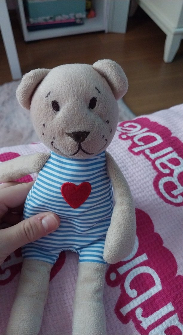 Kalpli Renkli Kahverengi Peluş Ayıcık - Görsel 2