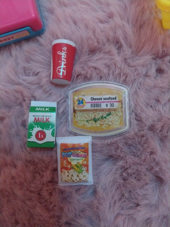 Renkli Oyuncak Market Kasası ve Sepeti - Görsel 2