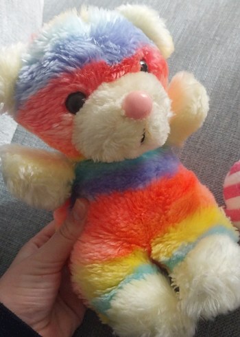 Pastel Renkli Peluş Ayıcık ve Kalp - Görsel 4