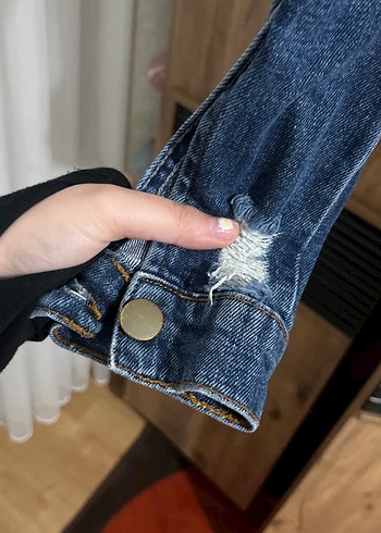 Düğmeli ADL Kot Denim Ceket - Görsel 7