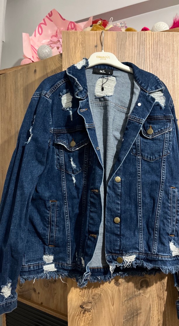 Düğmeli ADL Kot Denim Ceket - Görsel 4