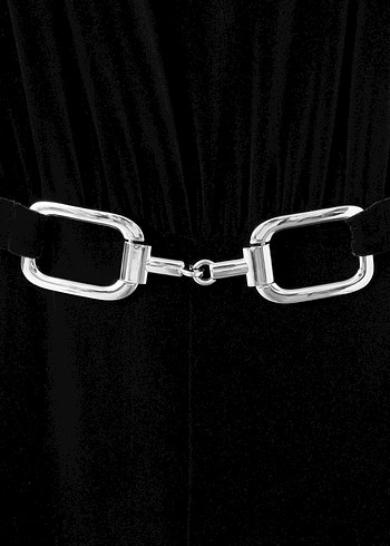 Kadın Siyah Süet Tulum - Görsel 2