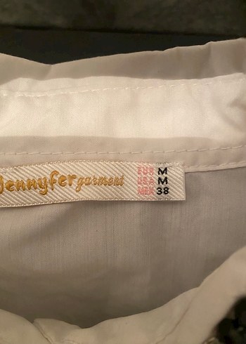 Taş İşlemeli Düğmeli Beyaz Kadın Gömlek - Görsel 6