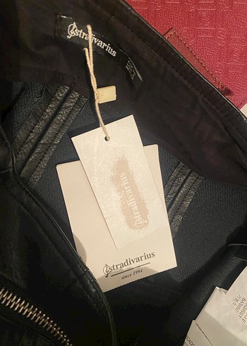 Siyah Deri Mini Etek Fermuarlı - Görsel 2