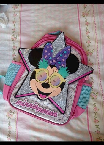 Renkli Minnie Mouse Okul Çantası