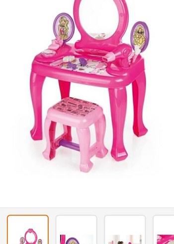 Barbie Barbie Pembe Çocuk Makyaj Masası
