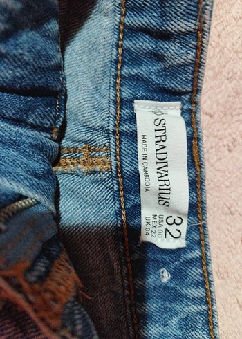 Düğmeli Mavi Mini Denim Şort Etek - Görsel 2