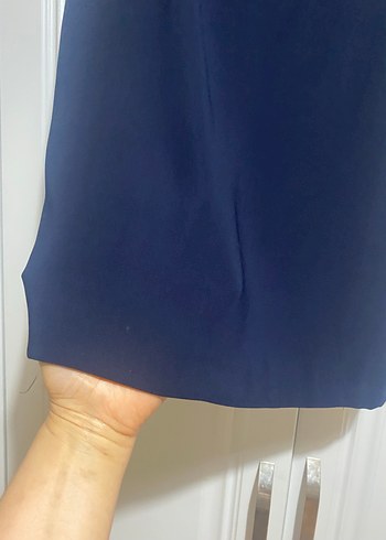 Lacivert Midi boy yırtmaclı etek tmız - Görsel 2