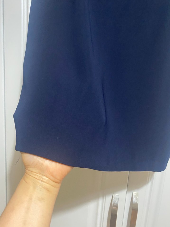 Lacivert Midi boy yırtmaclı etek tmız - Görsel 2