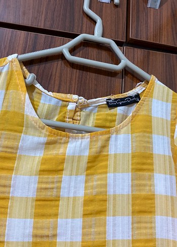 Sarı Midi Bohem Salaş Elbise - Görsel 3