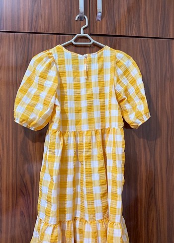 Sarı Midi Bohem Salaş Elbise - Görsel 4