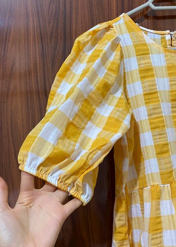 Sarı Midi Bohem Salaş Elbise - Görsel 2