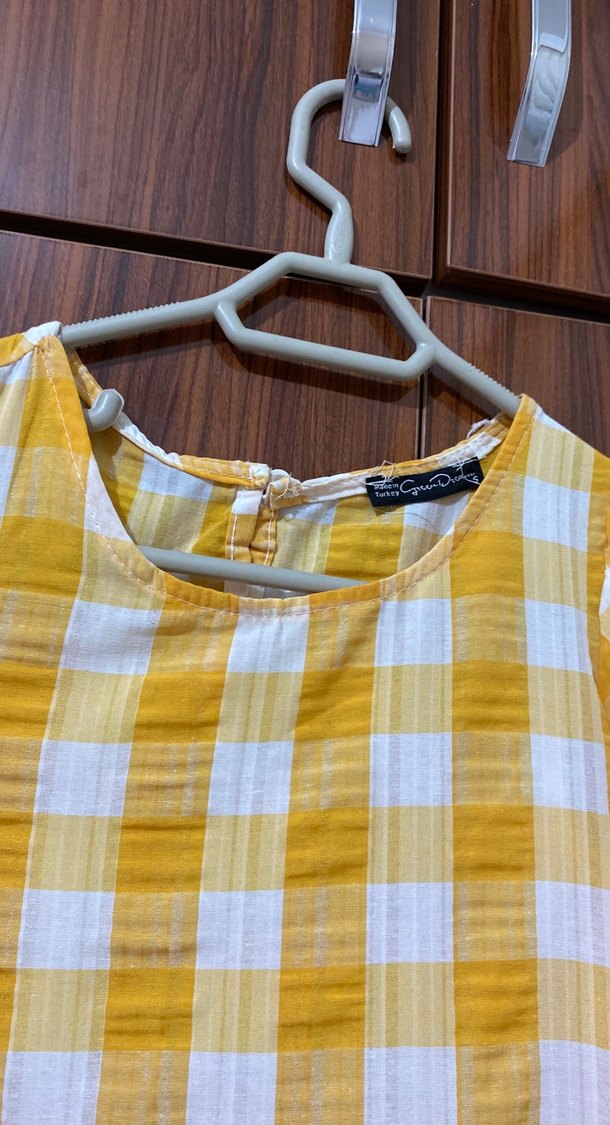 Sarı Midi Bohem Salaş Elbise - Görsel 3