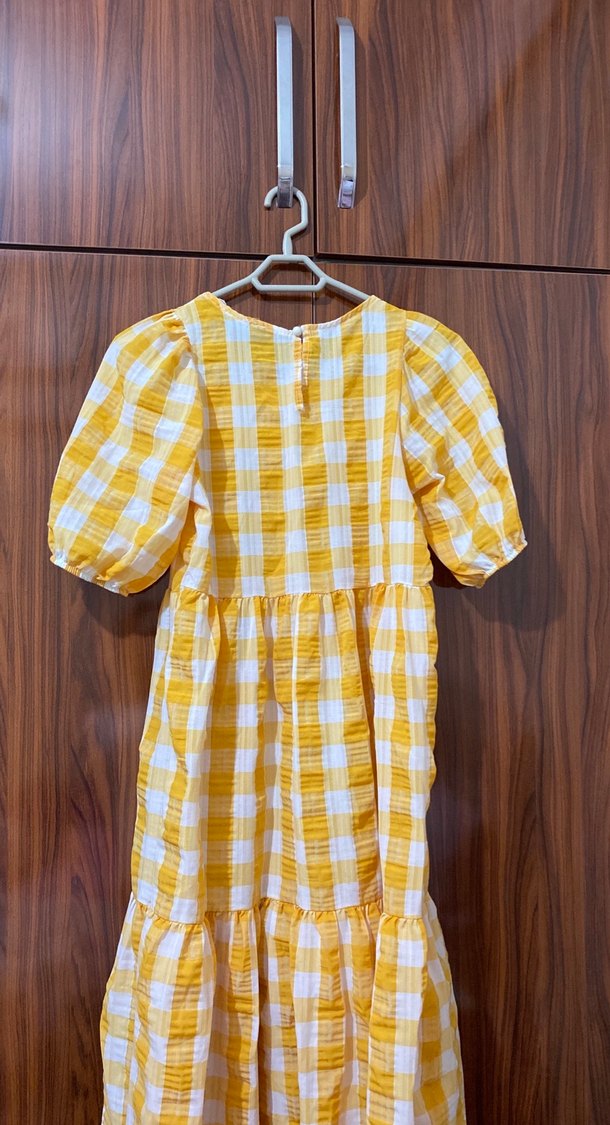 Sarı Midi Bohem Salaş Elbise - Görsel 4