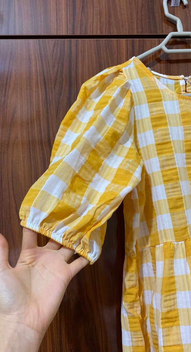 Sarı Midi Bohem Salaş Elbise - Görsel 2