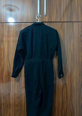 Kadın Siyah Kemerli Uzun Tulum - Görsel 3