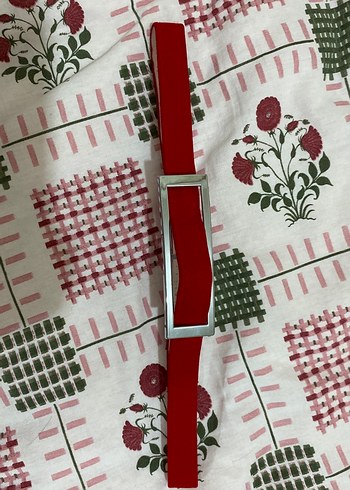 Kemerli Kırmızı Midi Kadın Elbise - Görsel 3