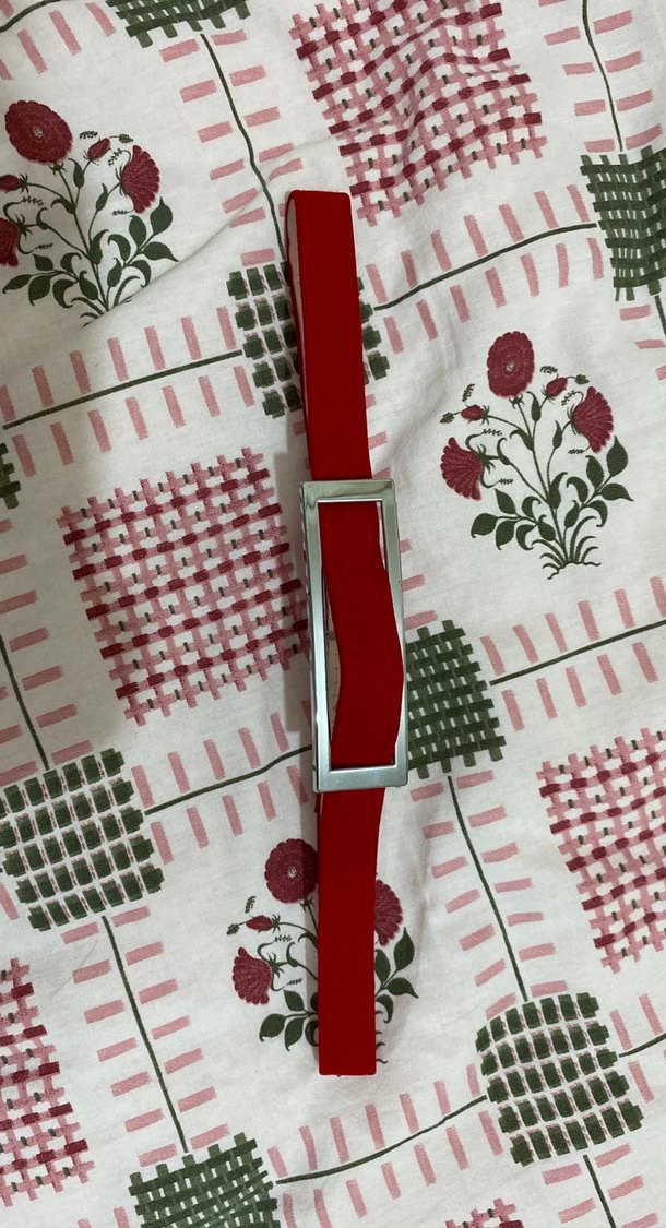 Kemerli Kırmızı Midi Kadın Elbise - Görsel 3