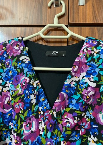 Çiçek Desenli Uzun Bohem Elbise - Görsel 2