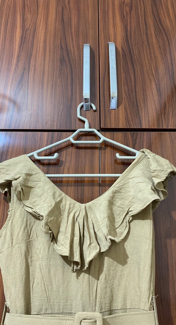 Bej Kemerli Uzun Keten Tulum - Görsel 2