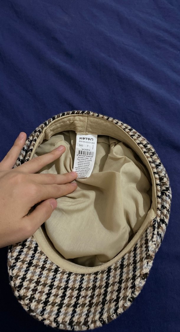 Desenli kadın şapka - Görsel 4