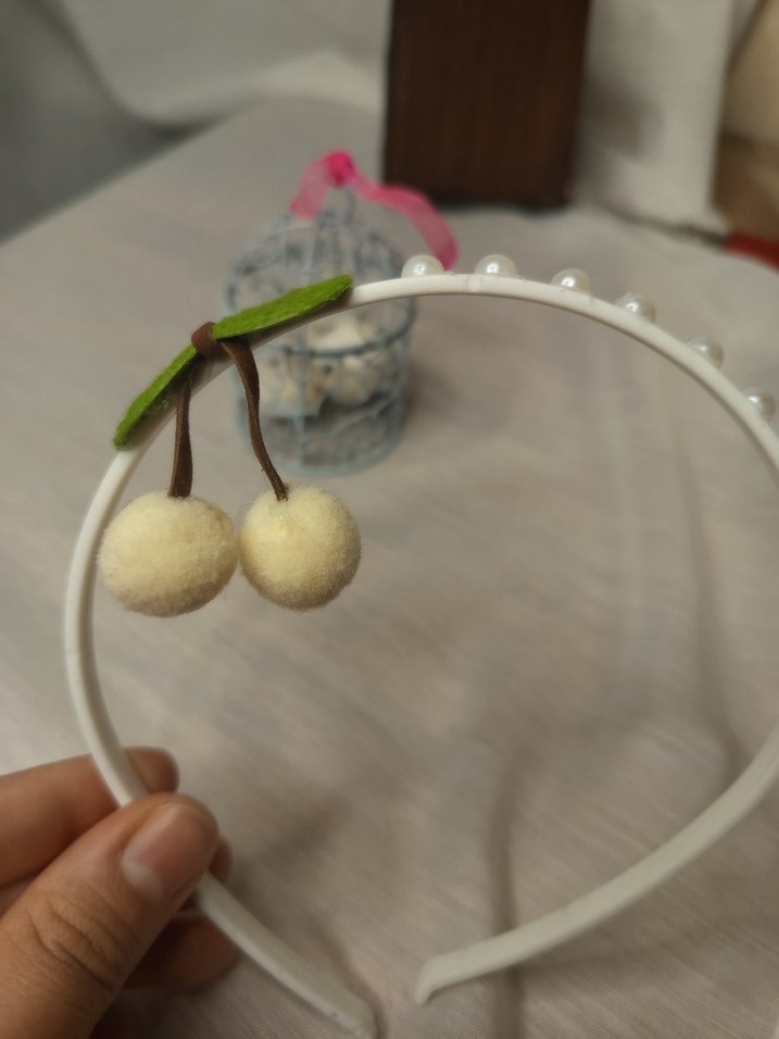 Beyaz Fiyonklu Çocuk Saç Bandı - Görsel 3