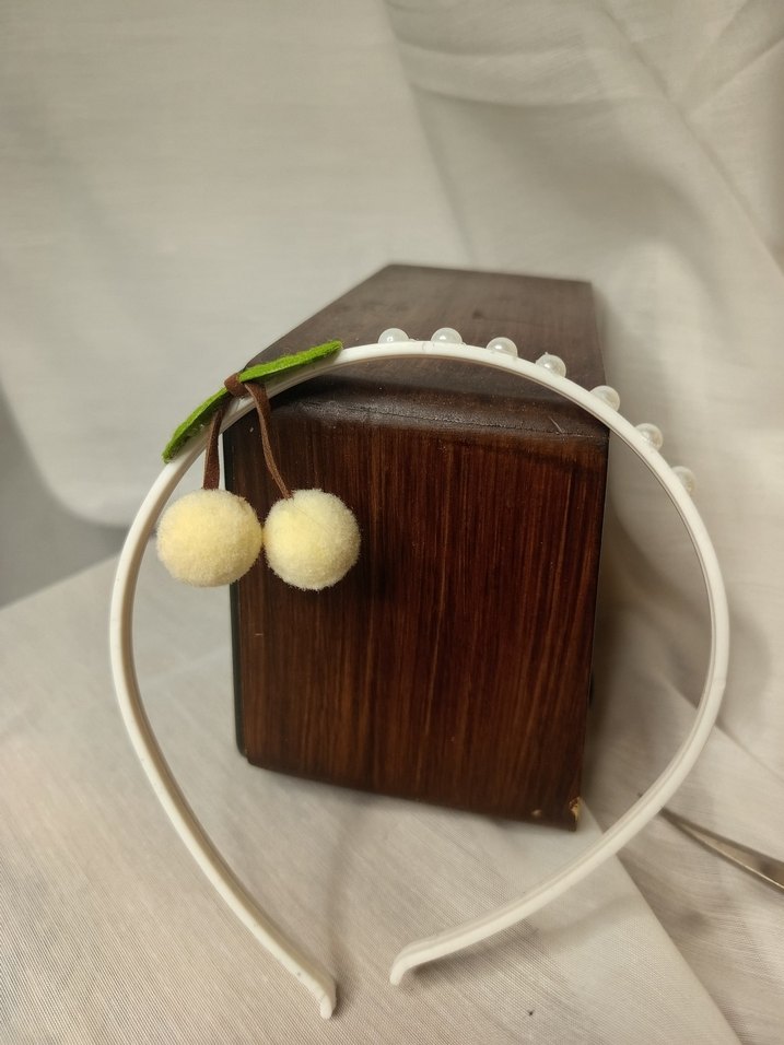 Beyaz Fiyonklu Çocuk Saç Bandı - Görsel 2