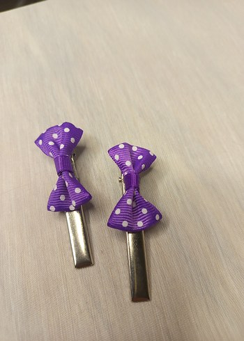 Mor Puantiyeli Fiyonk Toka Seti - Görsel 2