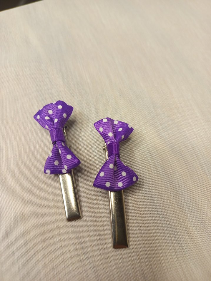 Mor Puantiyeli Fiyonk Toka Seti - Görsel 2