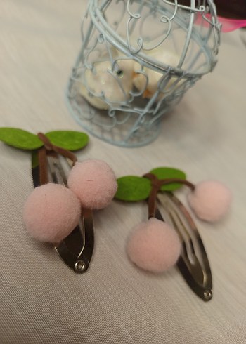 Nakışlı Bohem Pembe Kürklü Çocuk Toka - Görsel 2