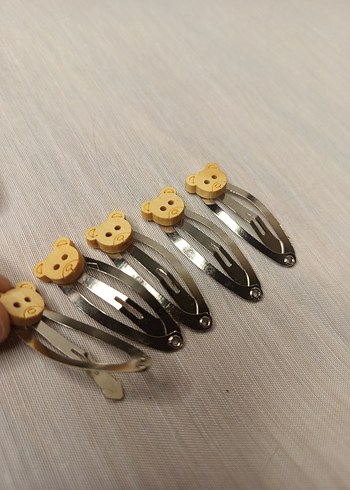 Ayıcık Figürlü Metal Tokalar Seti - Görsel 5