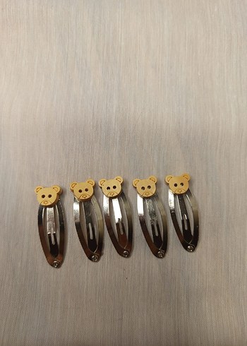 Ayıcık Figürlü Metal Tokalar Seti - Görsel 2