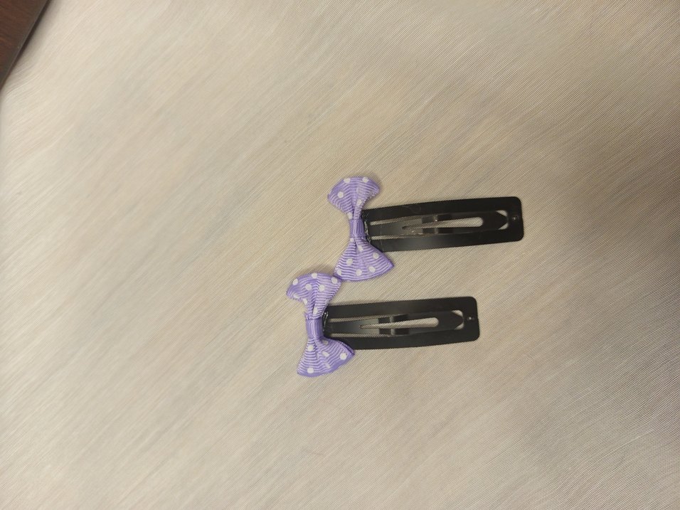 Mor, eflatun, turkuaz,açık mavi Puantiyeli Fiyonk Saç Tokası - Görsel 2