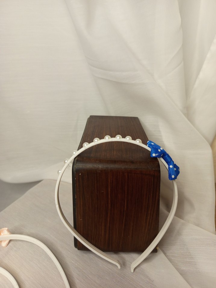 Mavi Puantiyeli Fiyonk Detaylı Plastik Çocuk Taç - Görsel 4