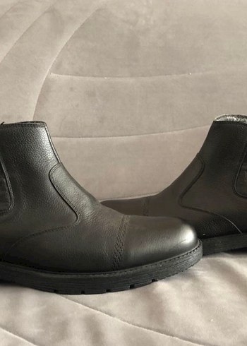 Siyah Fermuarlı Erkek Deri Bot - Görsel 5
