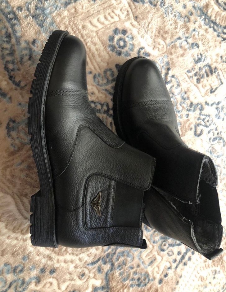 Siyah Fermuarlı Erkek Deri Bot - Görsel 4