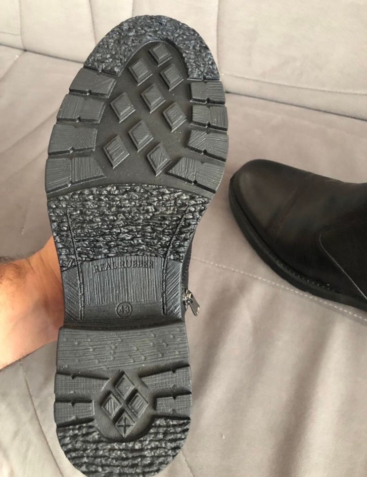 Siyah Fermuarlı Erkek Deri Bot - Görsel 2