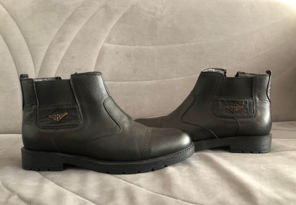 Siyah Fermuarlı Erkek Deri Bot - Görsel 5