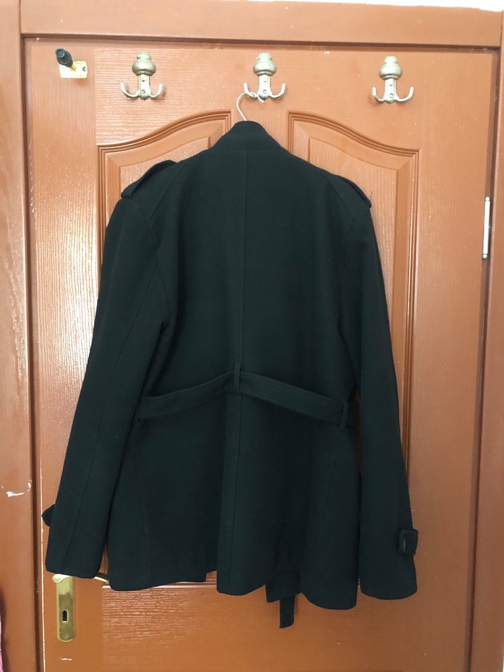 Siyah Düğmeli Midi Erkek Kaban - Görsel 2