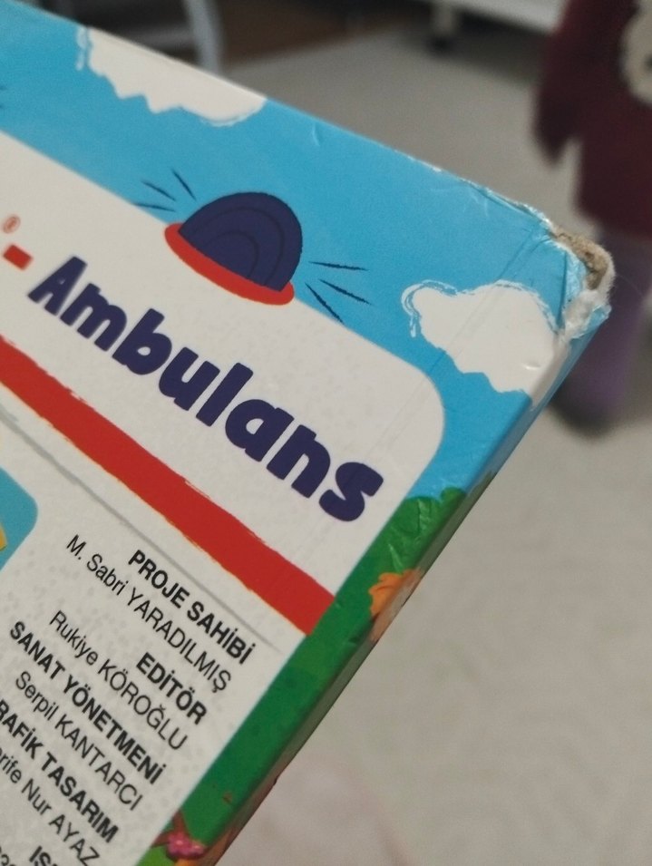 Ambulans Şekilli Renkli Oyuncak Kitap - Görsel 3