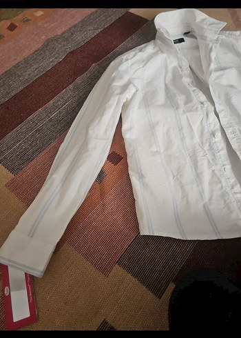 Erkek Beyaz Keten Kısa Kollu Gömlek - Görsel 5