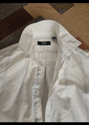 Erkek Beyaz Keten Kısa Kollu Gömlek - Görsel 2